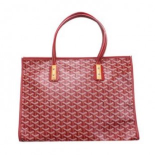 ゴヤールコピーゴマルキーズ トートバッグ PVC×カーフ ルージュレッド ショルダーバッグ ハンドバッグ Goyard2020024
