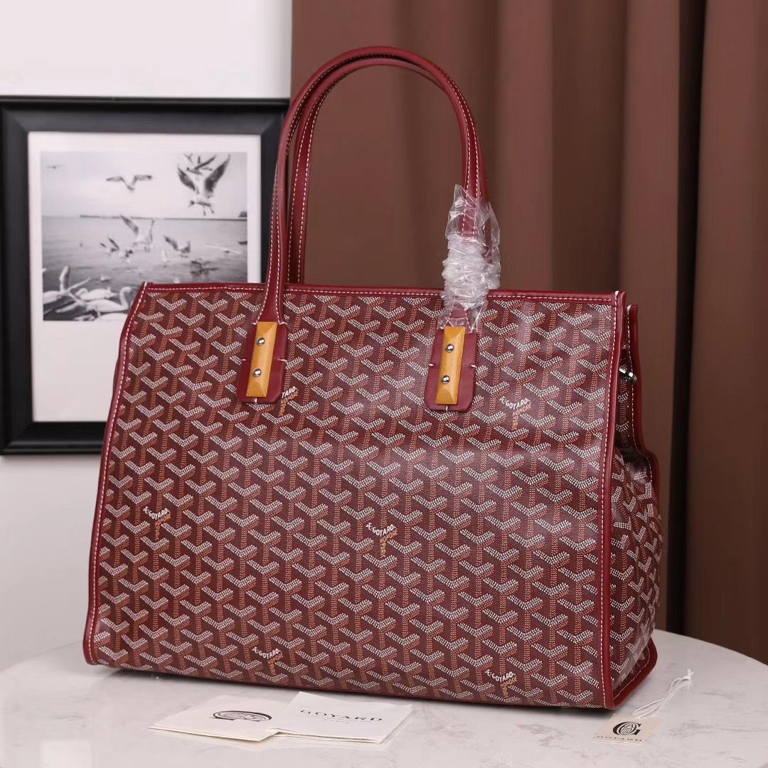 ゴヤールコピーゴマルキーズ トートバッグ PVC×カーフ ルージュレッド ショルダーバッグ ハンドバッグ Goyard2020024 - 商品画像 4
