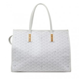 ゴヤールスーパーコピー ゴマルキーズ トートバッグ PVC×カーフ 白 ショルダーバッグ ハンドバッグ Goyard2020025