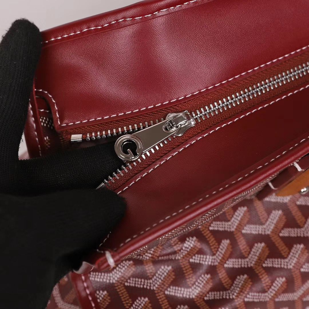 ゴヤールコピーゴマルキーズ トートバッグ PVC×カーフ ルージュレッド ショルダーバッグ ハンドバッグ Goyard2020024 - 商品画像 3