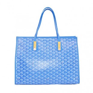 ゴヤールコピー ゴマルキーズ トートバッグ PVC×カーフ ブルー(青) ショルダーバッグ ハンドバッグ Goyard2020027