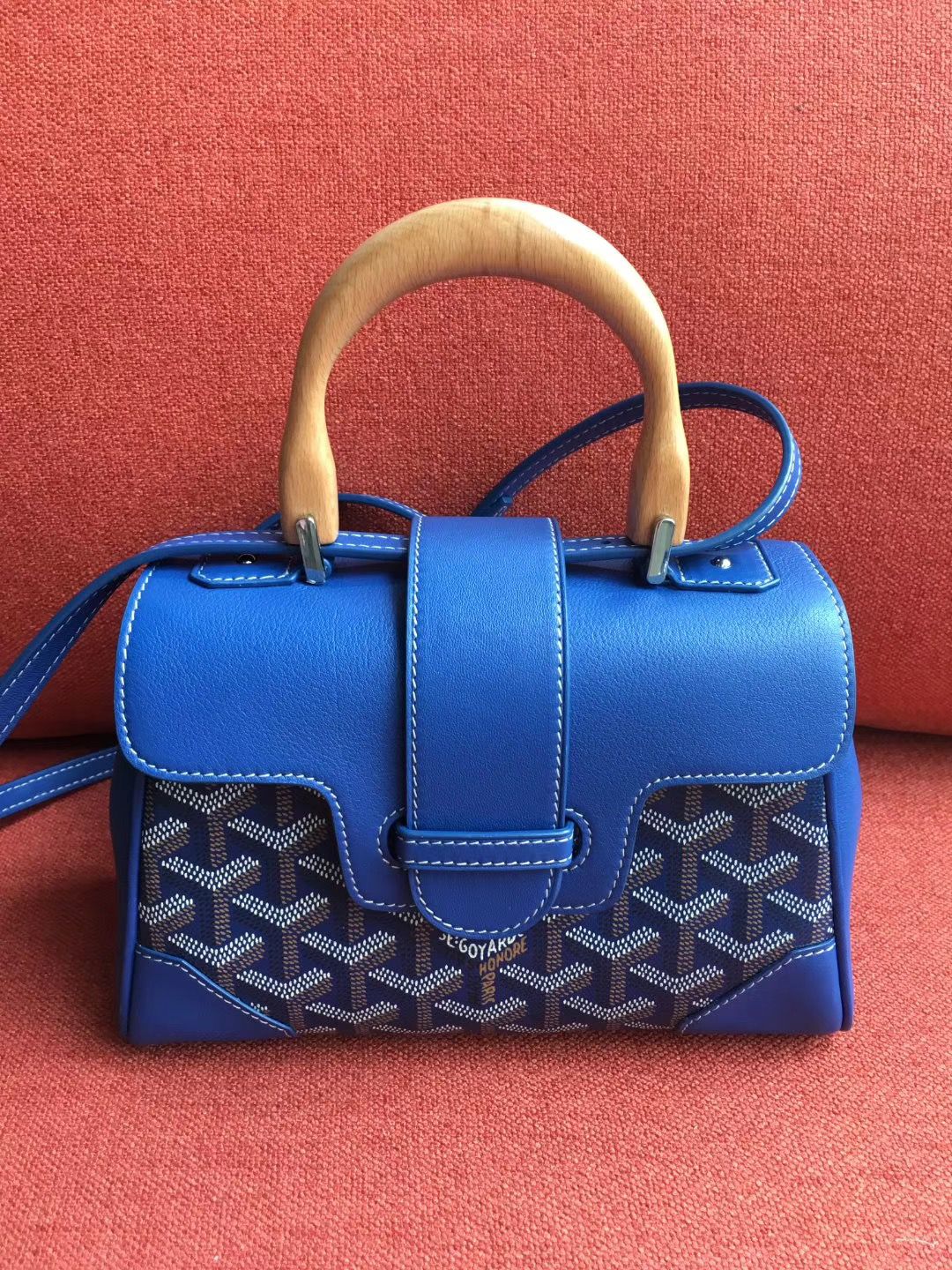 ゴヤールスーパーコピー サイゴン ミニ ハンドバッグ 2WAY ショルダー 青 レア ヘリンボーン レディース GOYARD SAIGON MINI Goyard2020029 - 商品画像 10