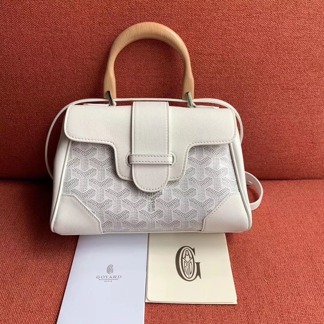 ゴヤールスーパーコピー サイゴン ミニ ハンドバッグ 2WAY ショルダー 白 レア ヘリンボーン レディース GOYARD SAIGON MINI Goyard2020030 - 商品画像 4