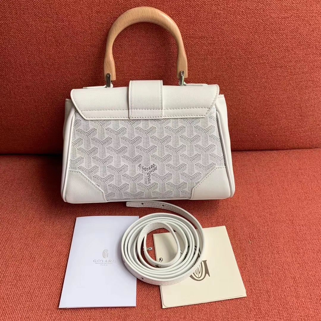 ゴヤールスーパーコピー サイゴン ミニ ハンドバッグ 2WAY ショルダー 白 レア ヘリンボーン レディース GOYARD SAIGON MINI Goyard2020030 - 商品画像 10