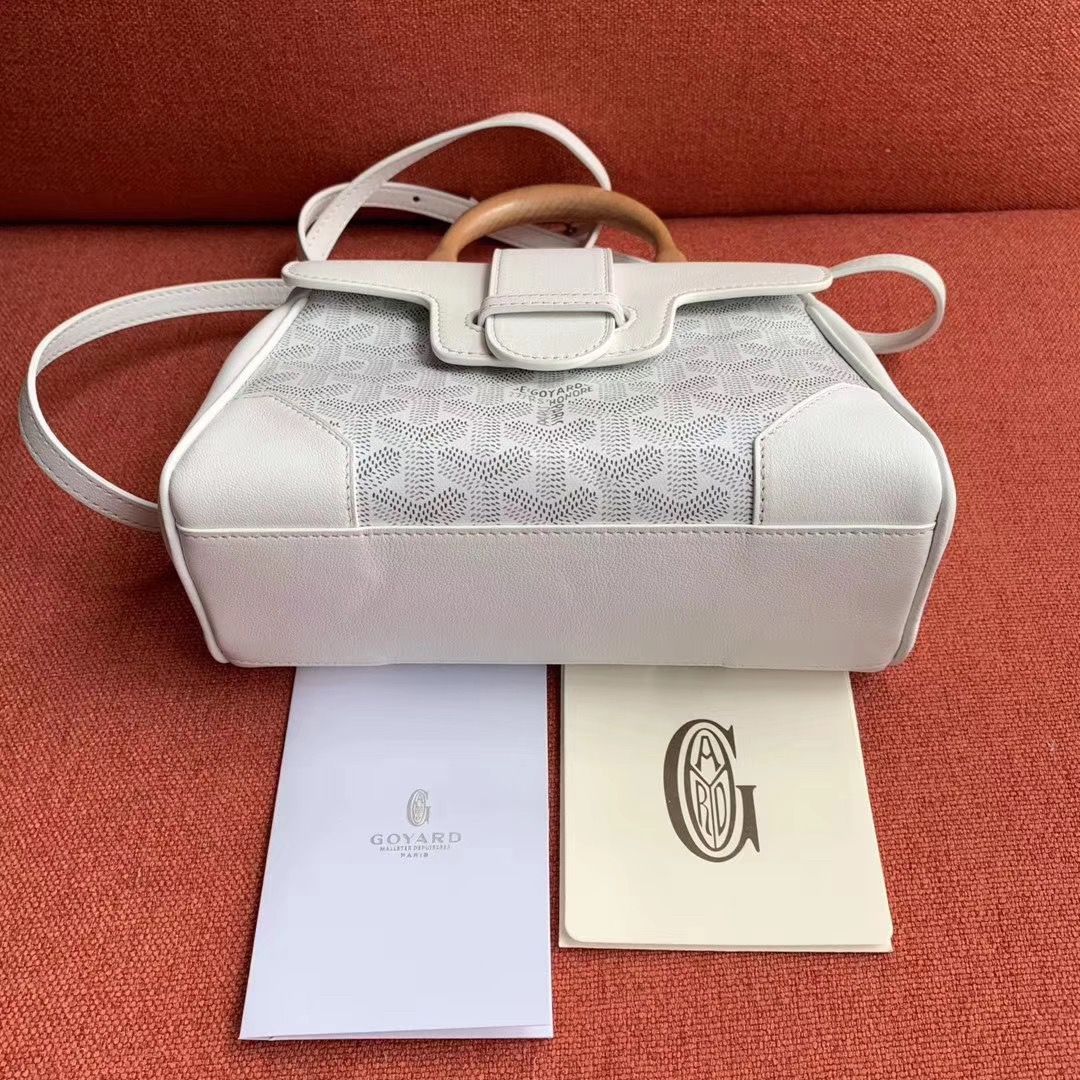 ゴヤールスーパーコピー サイゴン ミニ ハンドバッグ 2WAY ショルダー 白 レア ヘリンボーン レディース GOYARD SAIGON MINI Goyard2020030 - 商品画像 7