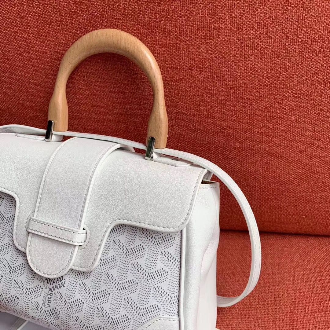 ゴヤールスーパーコピー サイゴン ミニ ハンドバッグ 2WAY ショルダー 白 レア ヘリンボーン レディース GOYARD SAIGON MINI Goyard2020030 - 商品画像 3