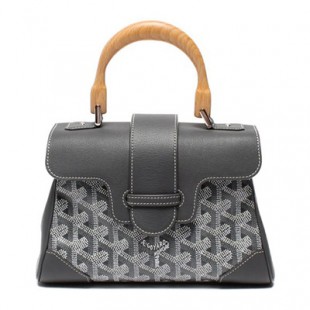 ゴヤール サイゴン ミニ ハンドバッグ 2WAY ショルダー グレー レア ヘリンボーン レディース GOYARD SAIGON MINI Goyard2020034
