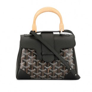 ゴヤール サイゴン ミニ ハンドバッグ 2WAY ショルダー 黒 レア ヘリンボーン レディース GOYARD SAIGON MINI Goyard2020035