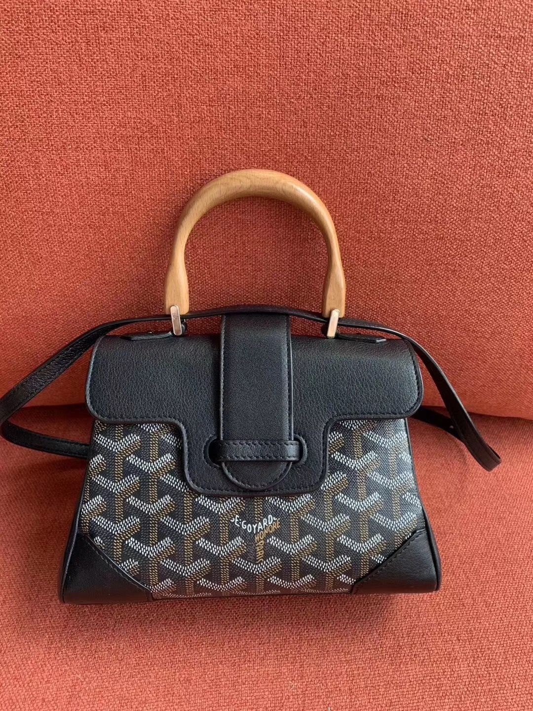 ゴヤール サイゴン ミニ ハンドバッグ 2WAY ショルダー 黒 レア ヘリンボーン レディース GOYARD SAIGON MINI Goyard2020035 - 商品画像 4