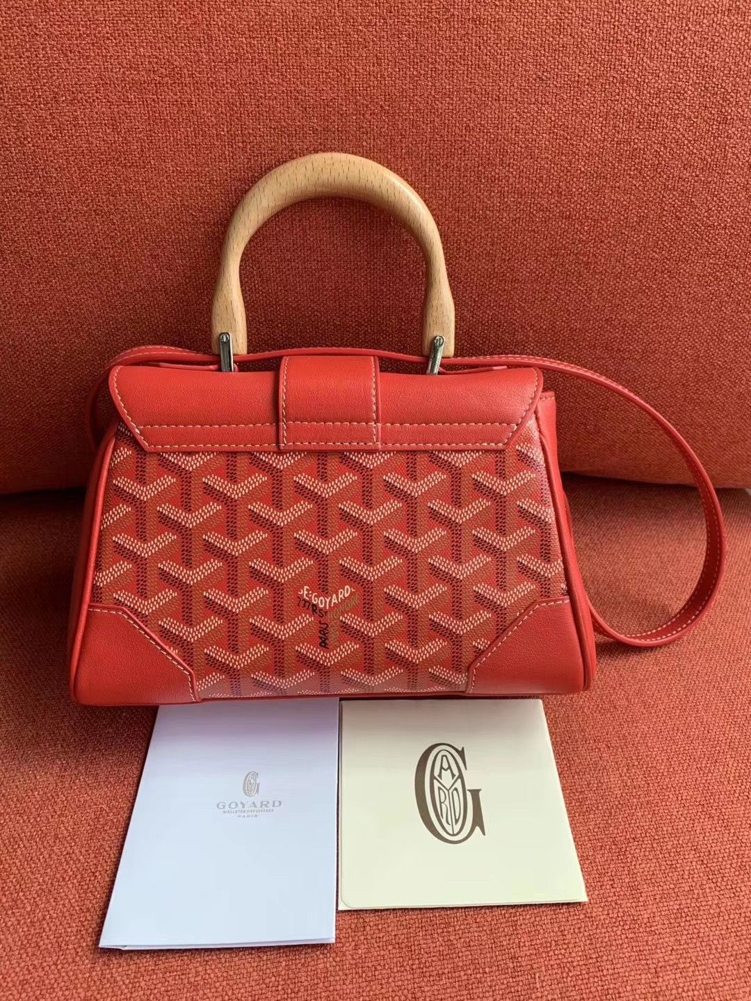 ゴヤールスーパーコピー サイゴン ミニ ハンドバッグ 2WAY ショルダー 赤 レア ヘリンボーン レディース GOYARD SAIGON MINI Goyard2020033 - 商品画像 9
