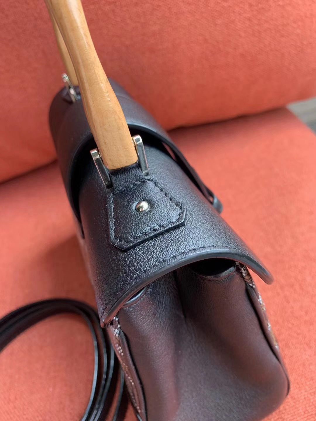 ゴヤール サイゴン ミニ ハンドバッグ 2WAY ショルダー 黒 レア ヘリンボーン レディース GOYARD SAIGON MINI Goyard2020035 - 商品画像 6