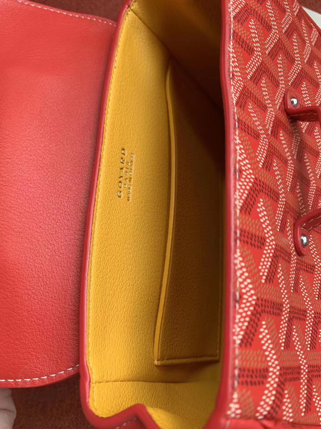 ゴヤールスーパーコピー サイゴン ミニ ハンドバッグ 2WAY ショルダー 赤 レア ヘリンボーン レディース GOYARD SAIGON MINI Goyard2020033 - 商品画像 8