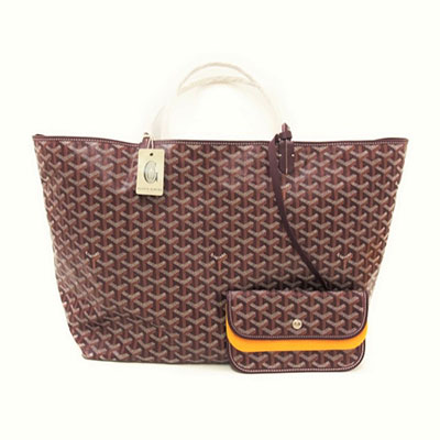 ゴヤールスーパーコピー サンルイGM AMALOUIS ヘリンボーン柄 トートバッグ キャンバス レザー コットン ボルドー ワイン レディース Goyard2020043 - 商品画像 6