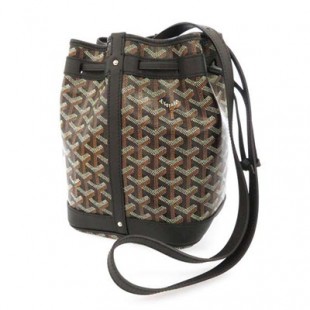 ゴヤール ショルダーバッグ Petit Flot ヘリンボーン GOYARD バッグ 巾着 黒 Goyard2020055