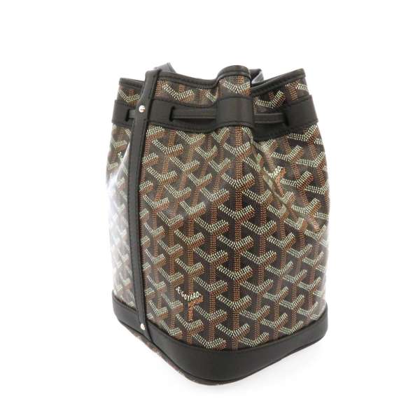 ゴヤール ショルダーバッグ Petit Flot ヘリンボーン GOYARD バッグ 巾着 黒 Goyard2020055 - 商品画像 4