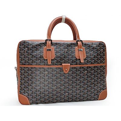 スーパーコピーゴヤール GOYARD アンバサード MM ブリーフケース ビジネスバッグ 書類かばん ブラック ブラウン PVC レザー AMAAMBASS Goyard2020060 - 商品画像 7