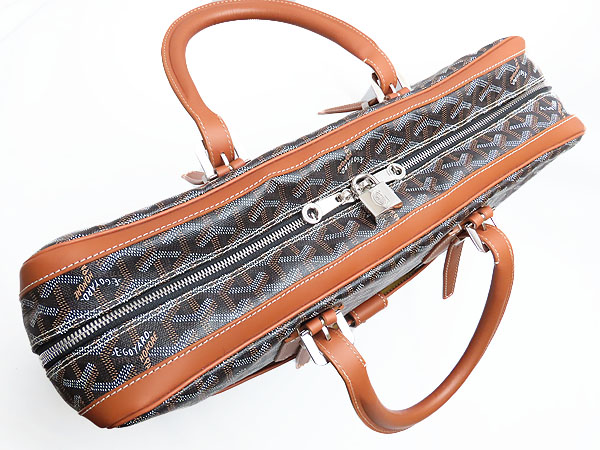 スーパーコピーゴヤール GOYARD アンバサード MM ブリーフケース ビジネスバッグ 書類かばん ブラック ブラウン PVC レザー AMAAMBASS Goyard2020060 - 商品画像 5