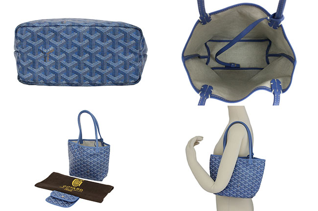 ゴヤールスーパーコピー トートバッグ サンルイジュニア ブルー ポーチ付き Goyard2020072 - 商品画像 4