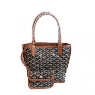 GOYARDコピー ゴヤール 「アンジュ」 ANJOU MINI トート バッグ リバーシブル 黒×ナチュラル Goyard2020076