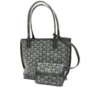 GOYARDスーパーコピー ゴヤール 「アンジュ ミニ」 ANJOU MINI トート バッグ リバーシブル グリス ショッパーリボンのラッピング Goyard2020078