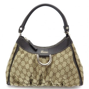 グッチブランドバッグスーパーコピー ショルダーバッグ GUCCI ハンドバッグ D GOLD/Dゴールド Dリング GGキャンバス ベージュ×ダークブラウン 190525 FFPAG 9643