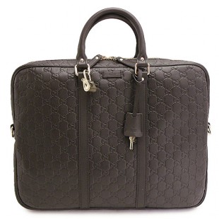 グッチバッグスーパーコピー ビジネスバッグ GUCCI ブリーフケース メンズ GG柄レザー/グッチ シマ ダークブラウン 201480 BNX1G 2145 - 商品画像 1