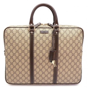 グッチコピーブランド ビジネスバッグ GUCCI ブリーフケース GGプラス GG柄 ベージュ×ネイビー 201480 KGDHN 4075 - 商品画像 1