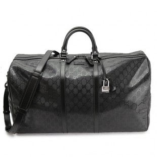 グッチバッグスーパーコピー ボストンバッグ GUCCI 2WAY ショルダーバッグ GGIMPRIME/GGインプリメ GG柄レザー ブラック 206500 FU49R 1000 - 商品画像 1