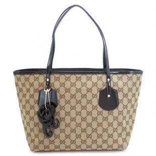 グッチスーパーコピーブランド トートバッグ GUCCI ショルダーバッグ 『2015年春夏新作』JOLIE/ジョリー ロゴチャーム GG柄キャンバス ベージュ×ブラック 211976 FAF4X 9769