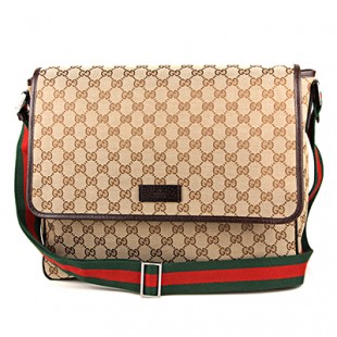 グッチコピー ショルダーバッグ GUCCI 233052 F4F5R 9791 バッグ GGキャンバス ユニセックス ベージュ/ダークブラウン GGパターン ロゴ ウェビング メンズ エレガント