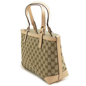 グッチコピーバッグ GUCCI トートバッグ/スモール ロゴポーチ付き キャンバス レザー ベージュ×サンドベージュ 269878 F4CMG 9782 - 商品画像 7