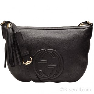 グッチバッグコピー GUCCI 斜め掛けショルダーバッグ/メッセンジャーバッグ レディース SOHO/ソーホー ブラック レザー 308361a7m0g1000 - 商品画像 1