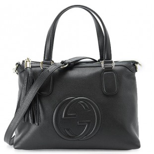 グッチバッグスーパーコピー トートバッグ GUCCI 2WAY ショルダーバッグ SOHO/ソーホー レザー タッセルチャーム ブラック 308362 A7M0G 1000 - 商品画像 1