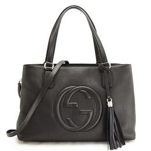 グッチスーパーコピーバッグ トートバッグ GUCCI 2WAY ショルダーバッグ SOHO/ソーホー レザー タッセルチャーム ブラック 308363 A7M0G 1000