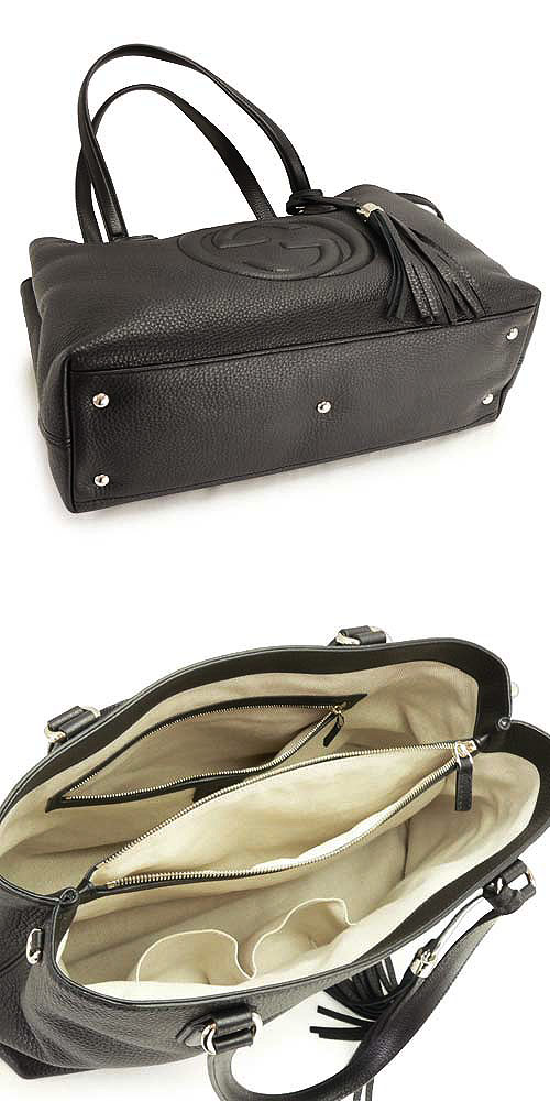 グッチスーパーコピーバッグ トートバッグ GUCCI 2WAY ショルダーバッグ SOHO/ソーホー レザー タッセルチャーム ブラック 308363 A7M0G 1000 - 商品画像 4