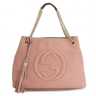 グッチブランドスーパーコピー トートバッグ GUCCI ショルダーバッグ SOHO/ソーホー タッセル レザー ライトピンク 308982 A7M0G 6812