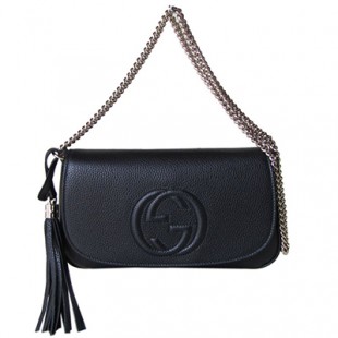 グッチ GUCCI ショルダーバッグ レディース ソーホー SOHO レザー チェーンバッグ ブラック 336752 A7M0G 1000