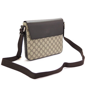 グッチブランドバッグコピー ショルダーバッグ GUCCI ななめがけバッグ『2015年春夏新作』 MESSENGER/メッセンジャー GGスプリーム キャンバス PVC ベージュ×ダークブラウン 353430 KGDIG 8588 - 商品画像 3