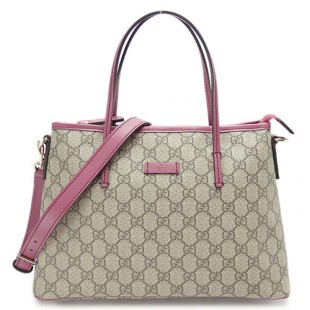 グッチバッグコピー トートバッグ GUCCI 2WAYショルダーバッグ GG SUPREME SELLERIA/GGスプリームキャンバス ベージュ×ダスティローズ 353440 KGDHZ 9777