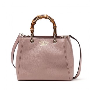 スーパーブランドコピーグッチ ハンドバッグ(2WAY仕様) BAMBOO SHOPPER LEATHER ライトピンク ピンク系 368823 a7m0g 6812 レディース - 商品画像 2