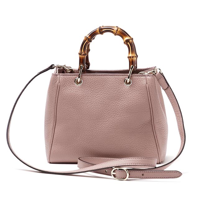 スーパーブランドコピーグッチ ハンドバッグ(2WAY仕様) BAMBOO SHOPPER LEATHER ライトピンク ピンク系 368823 a7m0g 6812 レディース - 商品画像 3