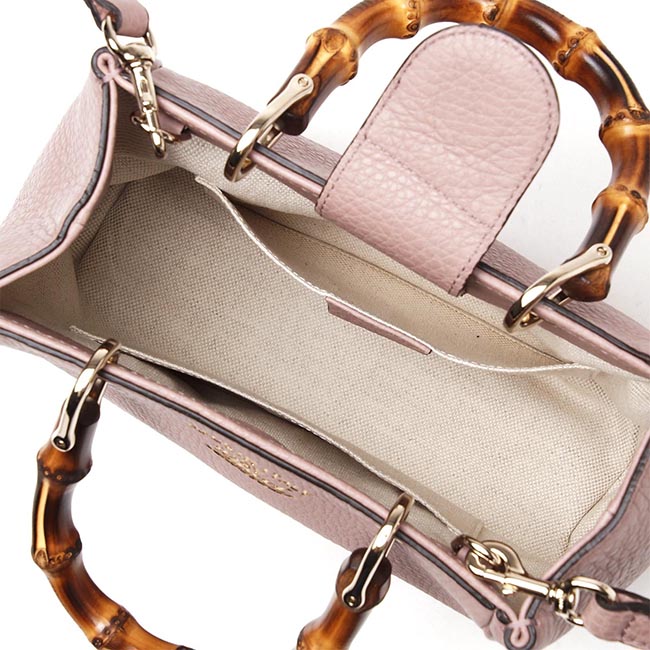 スーパーブランドコピーグッチ ハンドバッグ(2WAY仕様) BAMBOO SHOPPER LEATHER ライトピンク ピンク系 368823 a7m0g 6812 レディース - 商品画像 7