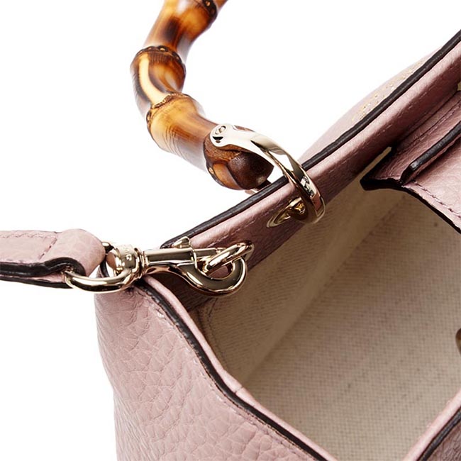 スーパーブランドコピーグッチ ハンドバッグ(2WAY仕様) BAMBOO SHOPPER LEATHER ライトピンク ピンク系 368823 a7m0g 6812 レディース - 商品画像 5
