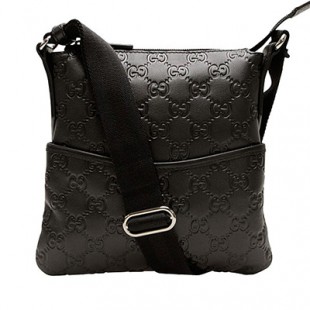 グッチスーパーコピー GUCCI 斜めがけショルダーバッグ メンズ/レディース ブラック グッチシマレザー 374416bnjbr1000