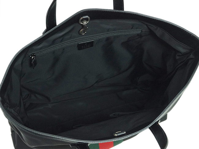 グッチバッグスーパーコピー 387105-1060 2WAY トートバッグ リュック パラナ ブラック ウェビング レッドxグリーン アウトレット - 商品画像 5