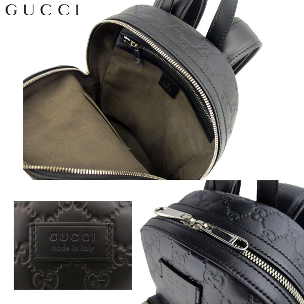 グッチスーパーコピー GUCCI メンズ リュックサック レザー シグネチャー バックパック 黒 406370 CWCQN 1000 - 商品画像 5