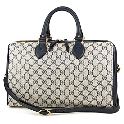 グッチコピー ハンドバッグ GUCCI 409527 KHNKG 4075 バッグ GGスプリーム トップハンドル レディース ベージュ/ブルー 青 GGパターン バイカラー エレガント - 商品画像 7