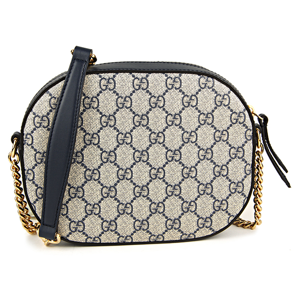 グッチ ショルダーバッグ GUCCI 409535 KHNKG 4075 バッグ GGスプリーム GG SUPREME ミニチェーンバッグ レディース BEIGE/BLUE ベージュ/ブルー 青 - 商品画像 4
