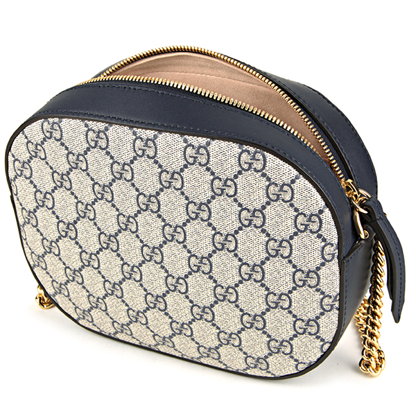 グッチ ショルダーバッグ GUCCI 409535 KHNKG 4075 バッグ GGスプリーム GG SUPREME ミニチェーンバッグ レディース BEIGE/BLUE ベージュ/ブルー 青 - 商品画像 5