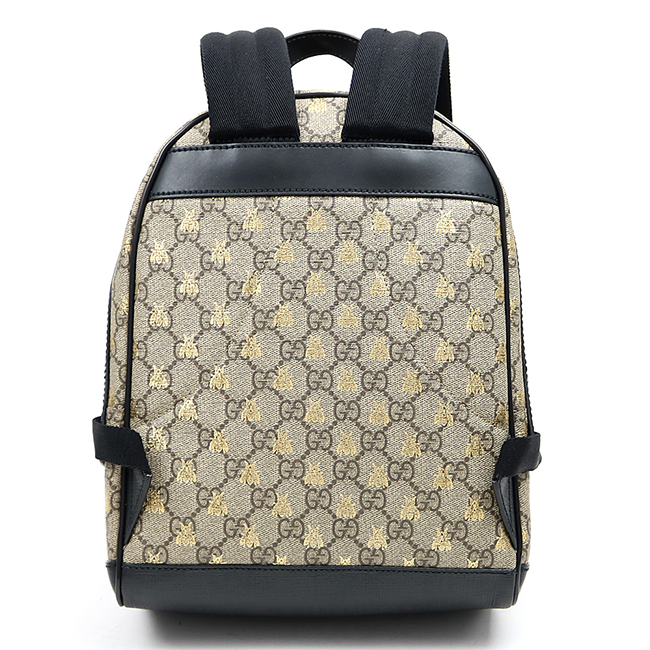 スーパーコピーグッチ 【GUCCI】 GGスプリーム キャンバス ビー バックパック ベージュ×ブラックレザー リュックサック デイパック レディース 蜂 ハチ プリント 427042 9N0AG 8319 - 商品画像 4